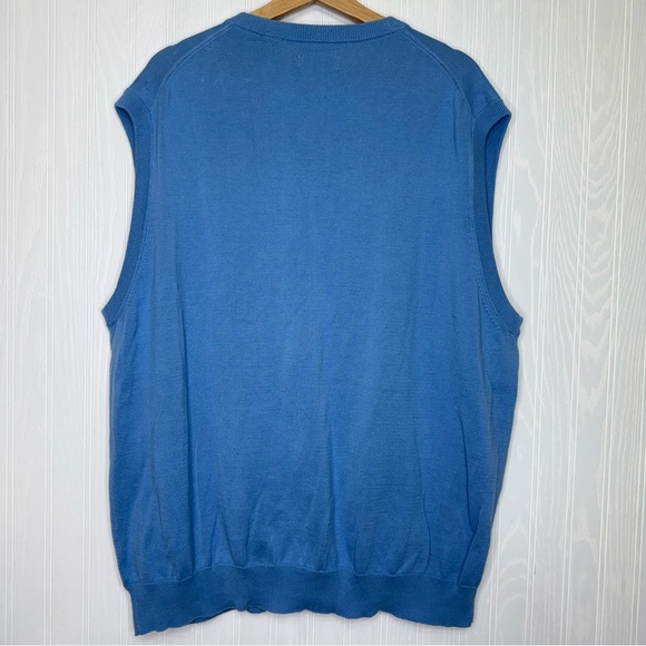 Chaps Golf Blue V-neck sweater vest size XXL - Picture 6 of 9